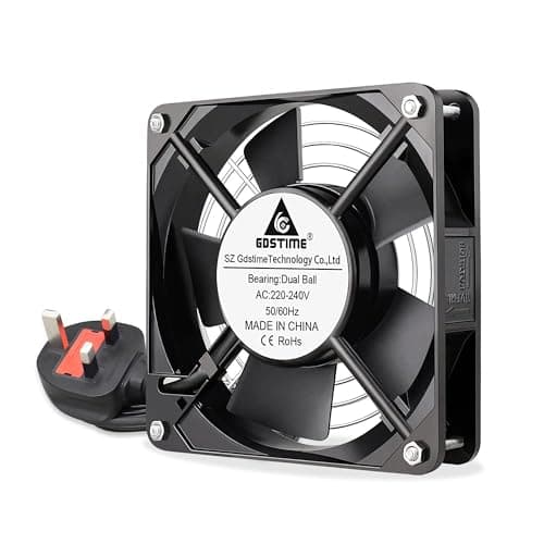 Image of GDSTIME AC 220V 120mm Fan 120mm x 25mm 240v Axial Fan Dual Ball Bearing Brushless Cooling For DIY Ventilation