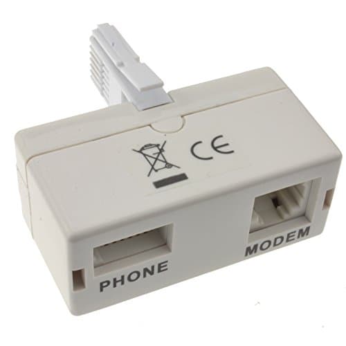 Image of Dynamode HQ ADSL Micro-Filter MicroFilter UK Broadband Phone Splitter