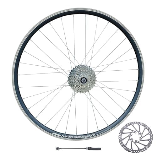 Image of Madspeed7 QR 29" (ETRTO 622x19) MTB Mountain Bike REAR Wheel + 8 speed Freewheel (11-32t) + 160mm Disc Rotor - Sealed Bearing (6 Bolt) Disc Brake Hub (Very Smooth hub) - Double Wall – 32x Spokes