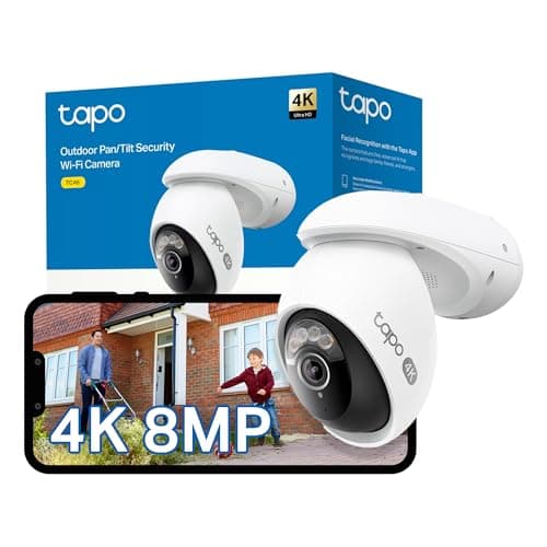 Image of Tapo TC46 4K 8MP Security Camera Outdoor Wired,Starlight Colour Night Outdoor Camera,360°AI Detection CCTV Camera,IP66,No Hub Required,Alexa,Google Home,Flexible Storage,No Monthly fee