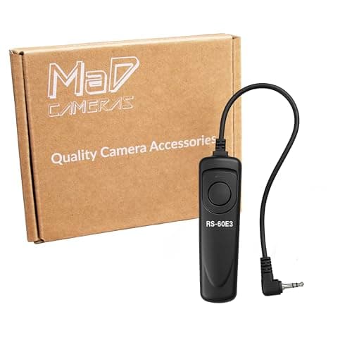Image of MaD Cameras RS-60E3 Remote Shutter Release Cable Control Cord for Canon EOS Cameras eg. R6 850D 250D 2000D M6 & Others