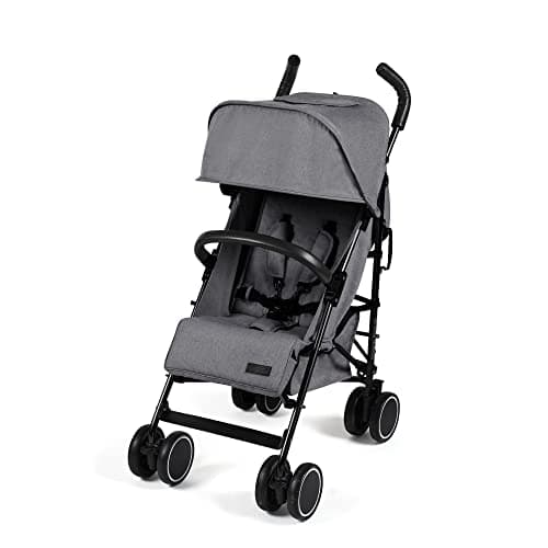 Image of Ickle Bubba Discovery Max Pushchair (Graphite Grey) – 6 Months to 22kg (Approx. 4 Years*), Lightweight & Compact Stroller, One-Hand Recline, UPF 50+ Hood, Luxury Footmuff, Cup Holder & Rain Cover
