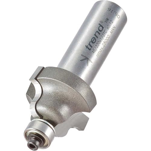 Image of Trend Professional Bearing Guided Ogee Router Cutter, 1/2 Inch Shank, 25.4mm Cut Diameter, 15.9mm Cut Length, 4mm Radius, 46/230X1/2TC