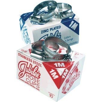 Image of 5 x Genuine Jubilee Worm Drive Hose Clamps Size: (1A) 22-30mm
