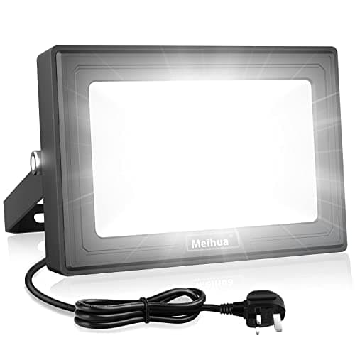 Image of MEIHUA LED Floodlight 25W, Flood Lights Outdoor 6500K Super Bright Daylight White IP66 Waterproof Work Lamp for Home Lighting Garden Garage Workshop Job Site Light 1M Wire with UK Plug