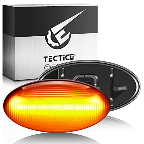 Image of TECTICO LED Dynamic Side Indicator Amber Yellow Super Bright Canbus Sequential Repeater Lights for 107 108 206 301 307 407 607 Expert C1 C2 C3 C4 C5 Xsara Jumpy Berlingo, 2 Lamps