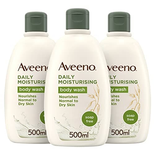 Image of Aveeno Daily Moisturising Body Wash Bundle (3x 500ml), Gentle Wash with Soothing Colloidal Oatmeal, Nourishing Cleanser for Sensitive and Normal to Dry Skin
