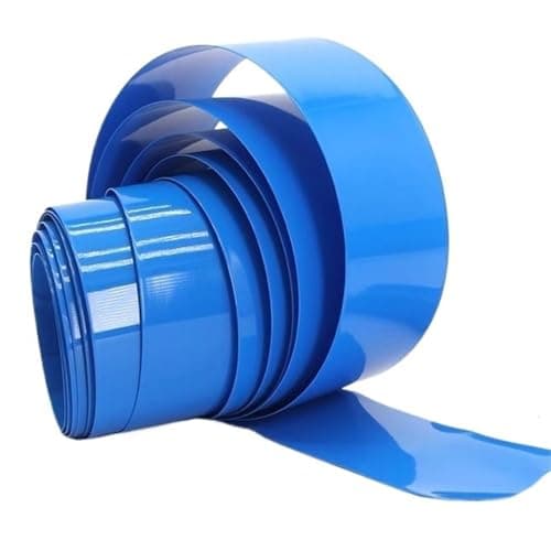 Image of 1pc PVC Heat Shrink Tube - Black/Blue, 1/2/5M, 20-500mm - Durable Protection Film for Cases(Blue,30mmx2m)
