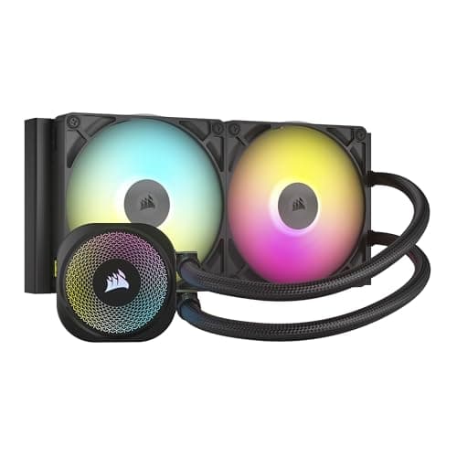 Image of Corsair iCUE LINK TITAN 280 RX RGB Liquid CPU Cooler – 280mm AIO – 2x RX140 RGB Fans Included – Fits Intel LGA 1851/1700, AMD AM5/AM4 – iCUE LINK System Hub Included – Black