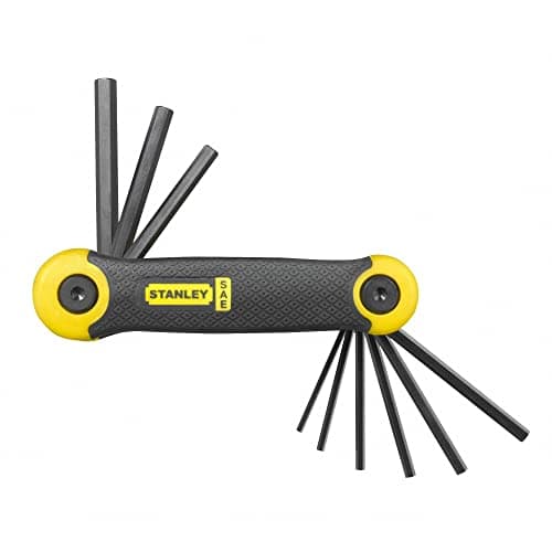 Image of Stanley 269265 Folding Hex Key Set - Imperial (9 Pieces)