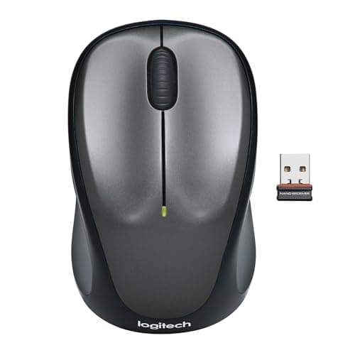 Image of Logitech M235 Wireless Mouse, 2.4 GHz with USB Receiver, 1000 DPI Optical Tracking, 12 Month Battery, Compatible with PC, Mac, Laptop, Chromebook - Grey