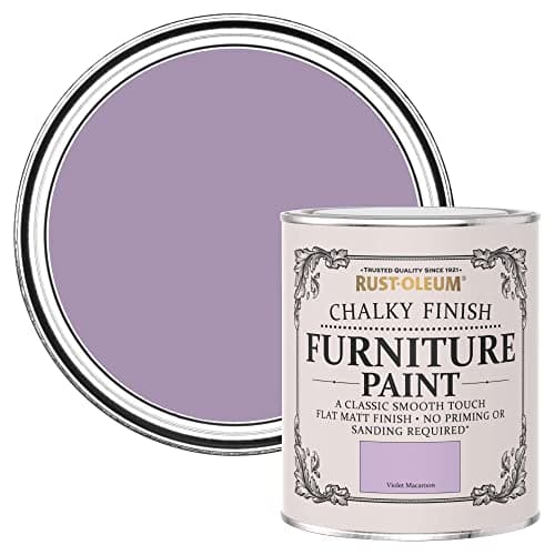 Image of Rust-Oleum Purple Upcycled Furniture Paint in Chalky Finish - Violet Macaroon Matt 750 ml