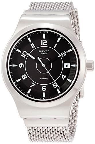 Image of Swatch Mens Analogue Automatic Watch with Stainless Steel Strap YIS418MA