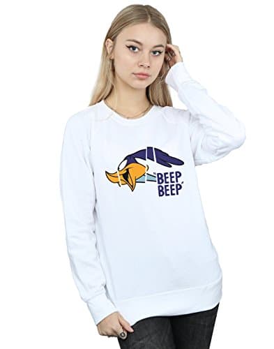 Image of LOONEY TUNES Women's Road Runner Beep Beep Sweatshirt X-Large White