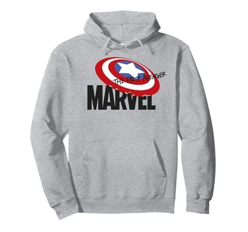 Image of Marvel Captain America The First Avenger Shield Logo Pullover Hoodie