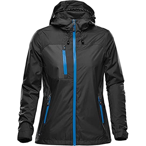 Image of Stormtech Womens/Ladies Olympia Soft Shell Jacket (L) (Black/Azure Blue)