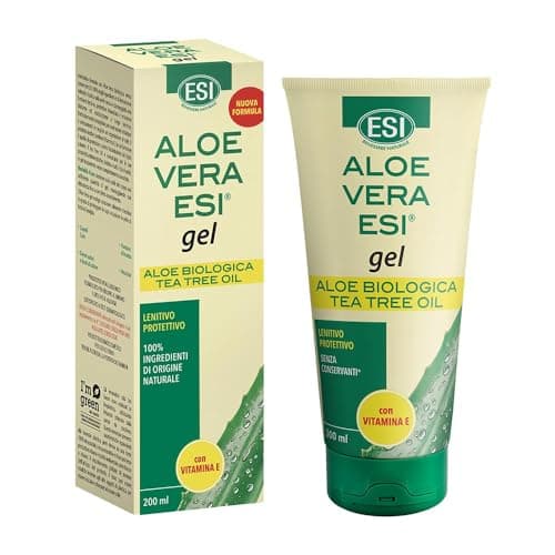 Image of Esi Aloe Vera Gel with Vitamin E + Tea Tree Oil soothing and protective, 200ml