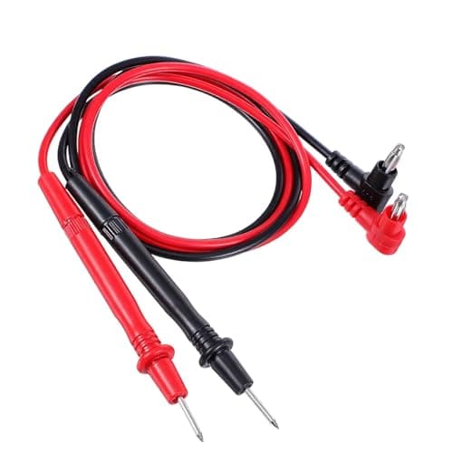 Image of Multimeter Test Leads, CAT III 1000V/10A Safety Rated Leads & Probes with Ultra-Sharp Tips,0.6M Silicone Cable & 4mm Plugs,Compatible with Digital Multimeters for Electrical Testing & DIY (black red)