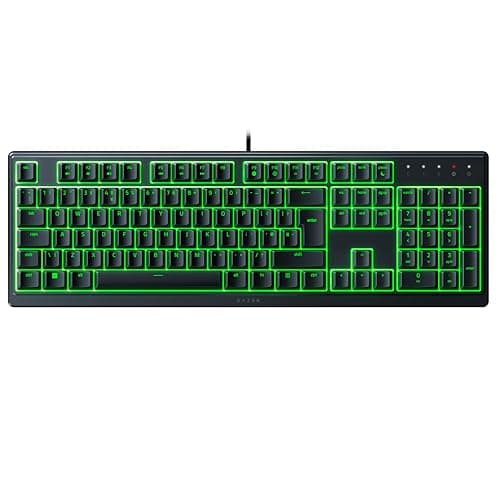 Image of Razer Ornata V3 X - Low Profile Gaming Keyboard (Silent Membrane Switches, UV-Coated Keycaps, Durable, Spill-Resistant Design, Ergonomic Writst Rest) QWERTY UK Layout | Black