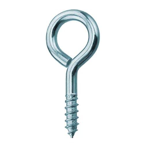 Image of Zinc Plated Steel Screw In Eyes, 40 mm (1.1/2 inch) - Pack of 25