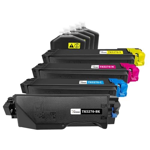 Image of TOPRINT 4 Colors Set Compatible Toner Cartridges TK5270 TK 5270 TK-5270 8000 Pages for Black & 6000 Pages for CMY for Kyocera ECOSYS M6230cidn M6230cidnt P6230cdn M6630cidn Printers