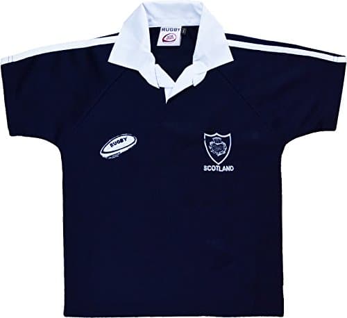 Image of New Model UK Scotland Rugby Half Sleeve Unisex Kids T-Shirt | Button Down Collar Style | Size 22 to 33 (Age, 6 Years)
