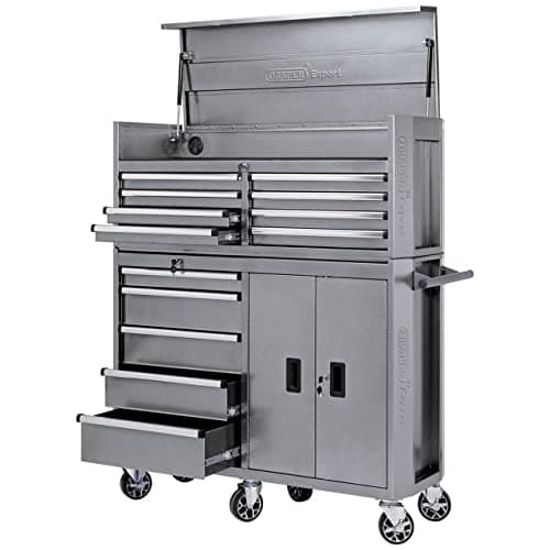 Image of Draper Expert 13 Drawer Roller Cabinet and Tool Chest Combination Metallic