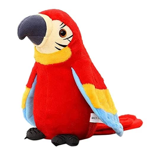 Image of iNszkoos Talking Parrot Repeat What You Say Electronic Mimicry Pet Plush Toy, Funny Pronunciation Talking Parrot Soft Toy, Good Helper in Learning to Speak for Kids Funny Gifts