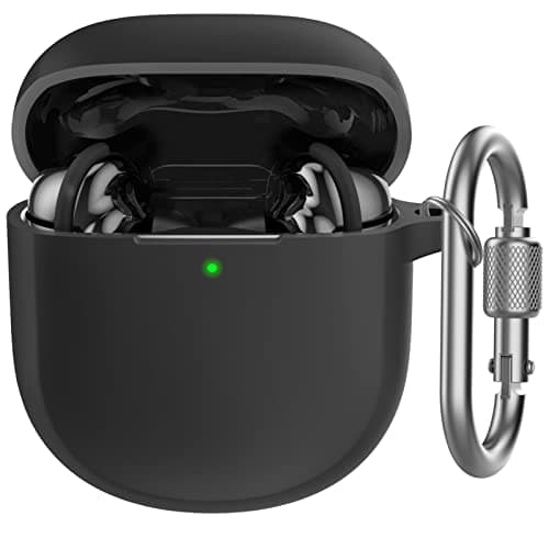 Image of AHASTYLE Silicone Case for New Bose QuietComfort Earbuds II/Ultra Earbuds (2023) Shockproof Full Protective Skin Case Cover Compatible with New Bose QuietComfort Earbuds II/Ultra Earbuds 2023 (Black)