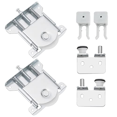 Image of SG Store 1 Set Sliding Wardrobe Door Kit Sliding Door Guide Roller with Anti Jump Safety Clip for Cabinet Window Closet Wardrobe Showcase Shoe Cabinet