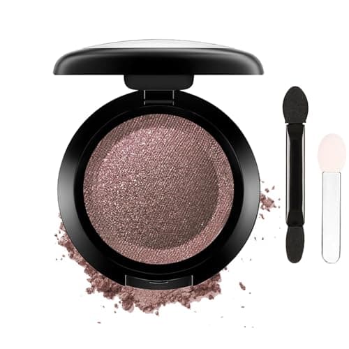 Image of Shimmer Brown Eyeshadow, Highly Pigmented Eye Shadows, Creamy Texture for Easy Blend, Nude Eyeshadow Palette for Natural Look, Glitter Eye Makeup, Compact Design Neutral Eye Shadow for Daily