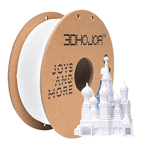 Image of 3DHoJor PLA Pro Filament 1.75mm Cold White,3D Printer Filament,1kg Cardboard Spool (2.2lbs), Fit Most FDM 3D Printer