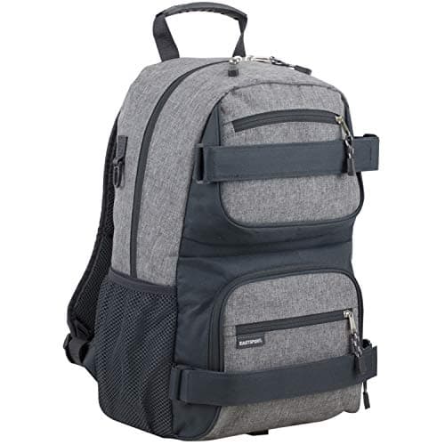 Image of Eastsport Travel Skateboard Backpack Double Strap Laptop Bag Multi-Sport Design for Men and Women, Graystone Chambray, One Size, Travel Backpacks