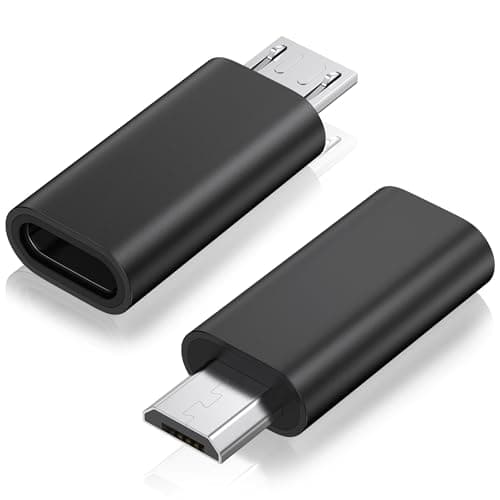 Image of Micro USB to USB C Adapter 2 Pack Type C Female to Micro B Male Converter QC 3.0 Data Transfer Compatible with PS4 Xbox Game controller Spaker Driving Recorder Huawei Play Galaxy S7