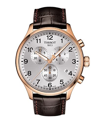 Image of Tissot Mens T-Sport Chrono XL Classic Brown Leather Strap Watch T116.617.36.037.00