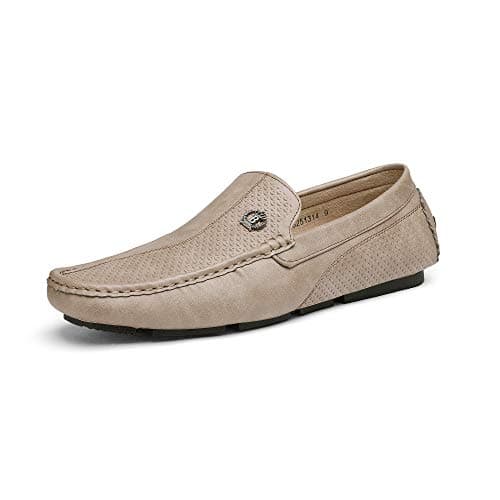 Image of Bruno Marc Men’s Slip-on Formal Loafers Shoes, Man Classic Breathable Moccasins Flats Shoes and Comfortable Walking Shoes in Business, Casual Driving and Wedding,Size 7,Beige,3251314
