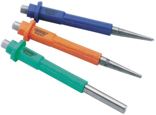 Image of Draper 72041 3-Piece Nail, Pin and Centre Punch Set