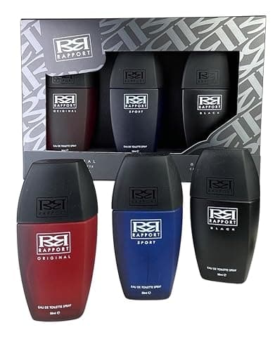 Image of Rapport Eau de Toilette Fragrence Selection Box Gift Set (Original + Sport + Black) 3 x 50ml EDT Spray