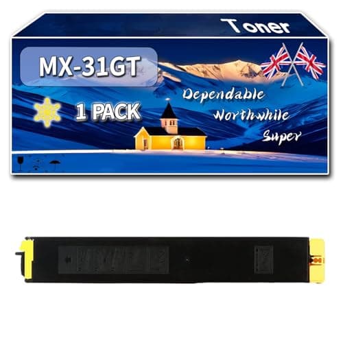 Image of Compatible for Sharp MX-31GT Toner Cartridges, Work for Sharp MX-2301N MX-2600N MX-3100N MX-5000N MX-M565N Printers, Toner Cartridges MX31GT MX-31GTBA MX-31GTCA MX-31GTMA MX-31GTYA (1 Pack Yellow)