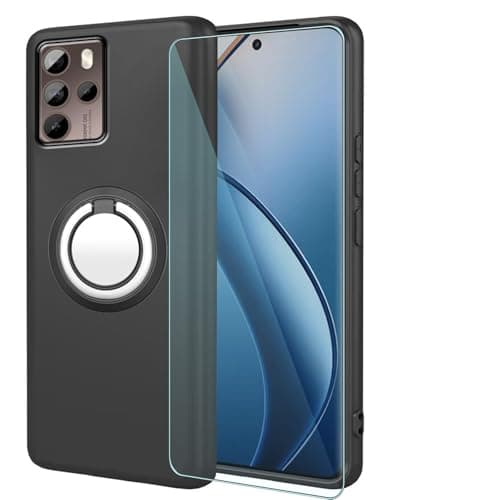 Image of FortiCase Case for HTC U23 Pro with Stand and Screen Protector,Shockproof Cover,Ultra Thin Anti-Fingerprint Cover for HTC U23 Pro,Black - Z