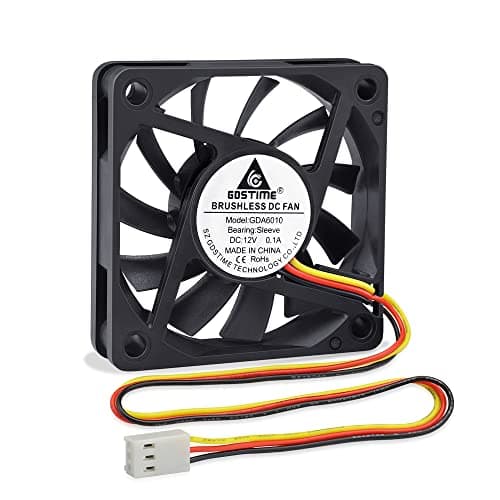 Image of GDSTIME 60mm 3 Pin CPU PC Fan 12V Computer Fan 60 x 10mm CPU PC Cooler 6CM DC Brushless Cooling 3500 RPM Case Cooler For Router Game Console Cabinet Inverter Ventilation Replacement