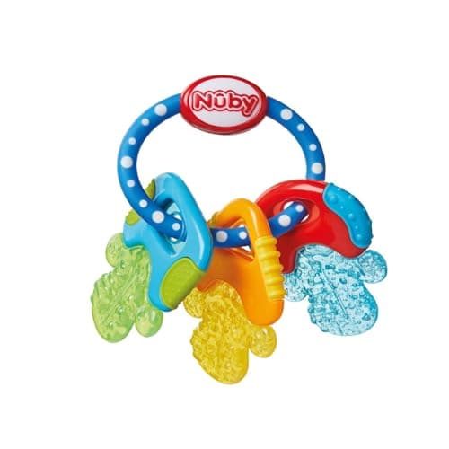 Image of Nuby IcyBite™ Keys – Soothing Teether | Multiple Teething Surfaces | Refrigerator Safe | Suitable from 3 Months Plus