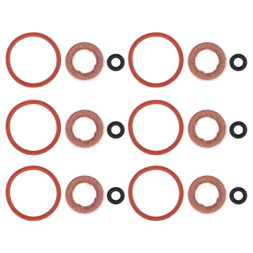 Image of Injector Gasket Set Injector Gasket Set Injector Repair Kit O-Ring Copper Gasket Seal Injector Seal for A1 8X A3 8P A4 B8 A4 B7 A5 8T A6 4G A6 4F A6 C7 Q3 8U Q5 8R 8R 8R Y