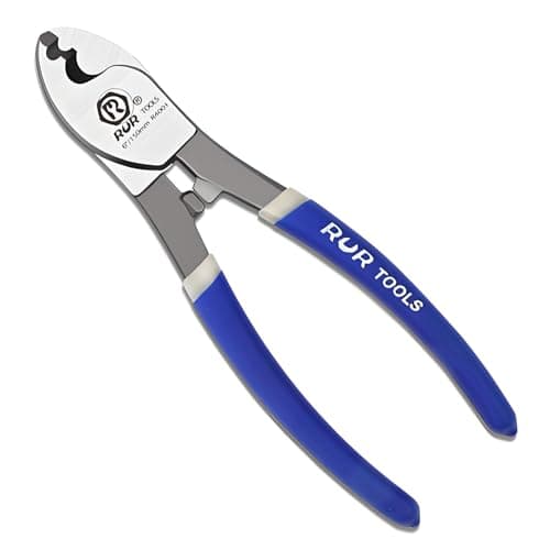 Image of KOOLEVER 6"/150mm Cable Cutters, Wire Cutters, Wire Stripper, Heavy Duty High Carbon Steel, with Anti-Slip Handle for Copper, Aluminium and Electric Cables, High Leverage Hand Tools