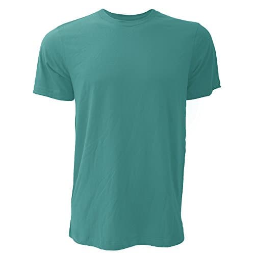 Image of Canvas Unisex Jersey Crew Neck T-Shirt/Mens Short Sleeve T-Shirt (XL) (Deep Teal)