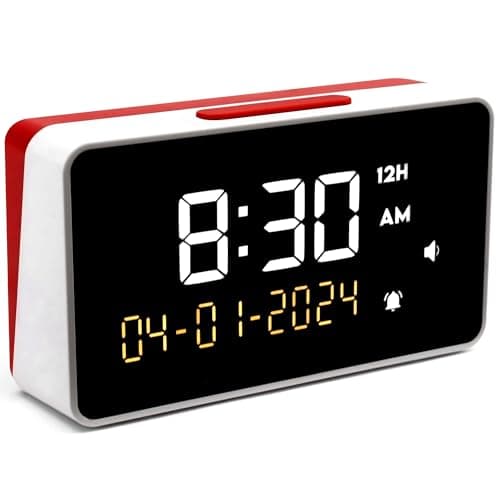 Image of Top Life Talking Clock US English - Extra Loud Time and Date - for Elderly, Dementia, Hearing or Visually Impaired Seniors - Easy to Use Speaking Clock, US English