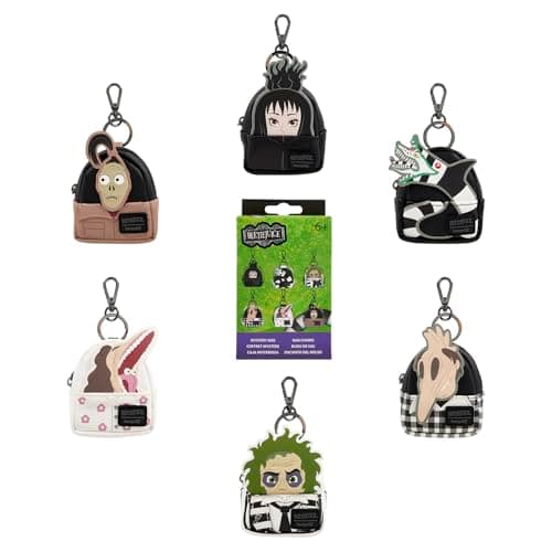 Image of Loungefly Beetlejuice Exclusive Cosplay Mystery Mini Backpack Keychain Charm (ONE RANDOM KEYCHAIN - BLIND BOX)