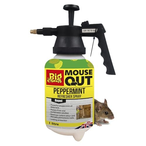 Image of The Big Cheese Anti Mouse – 1 L Pressure Sprayer Mouse Biting and Chewing Deterrent/Repellent Mint Scented Non-Toxic Ready-To-Use