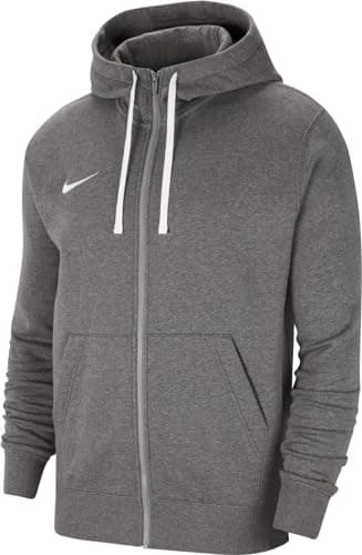 Image of Nike CW6887-071 M NK FLC PARK20 FZ HOODIE Sweatshirt Men's CHARCOAL HEATHR/WHITE/WHITE Size S