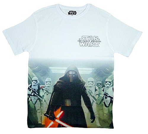 Image of Mens Official Star Wars VII The Force Awakens Kylo Ren Stormtrooper White T-Shirt